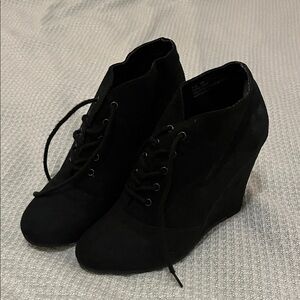 Kelsi Dagger Black Ankle Booties